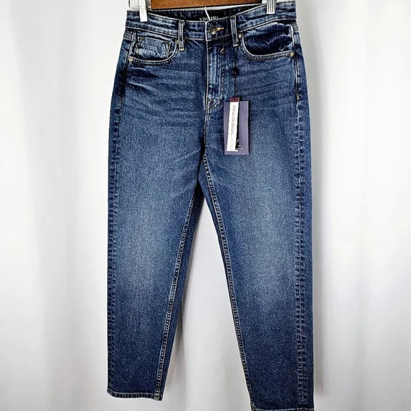 Vigoss Friday Women's High Rise Tapered Boyfriend Medium Wash Jeans Size 26 NWT - Picture 2 of 15